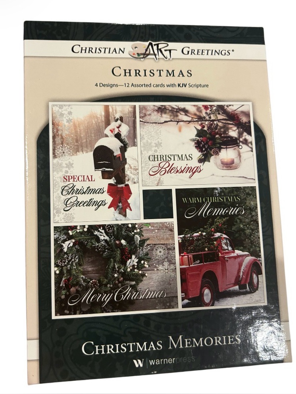 Christian Art Greetings Christmas Memories Holiday Card Set - Red & Green